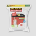 Hanes Men's Cotton Tank Top Undershirt, Moisture-Wicking, White, 10-Pack S