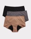 Boyshorts comfort period para el periodo flujo moderado Hanes 3-PACK FD49AS