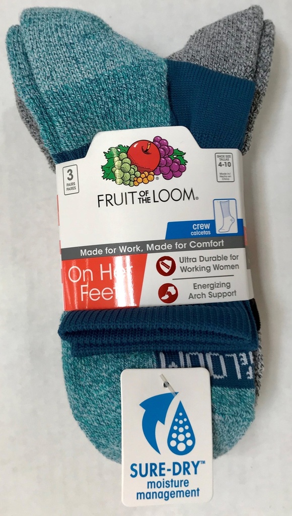 Media larga guresa fruit of the loom de dama 3-PACK