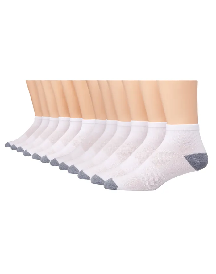 [LTAC16] Medias lightweight ankle Hanes 12-PACK LTAC16 (BLANCO)