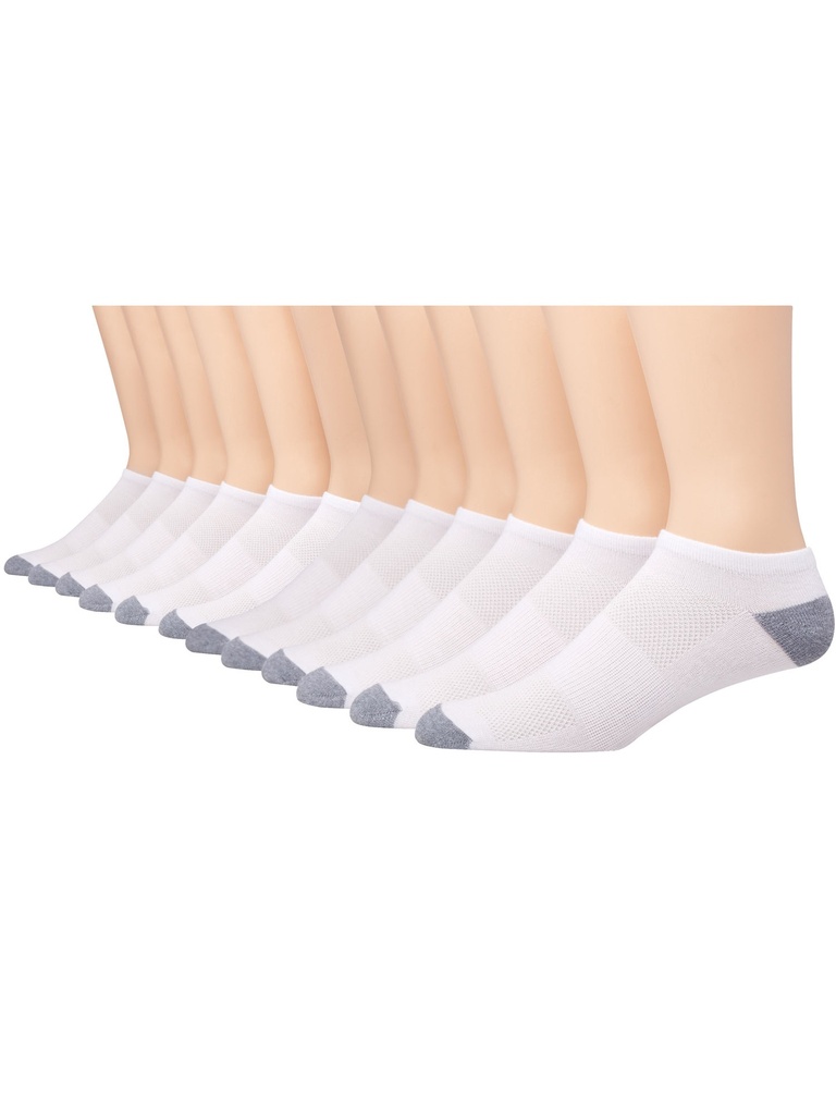 [LTAC14] Medias tobilleras low cut Hanes lightweight Caballero 12-PACK LTAC14 (BLANCO)