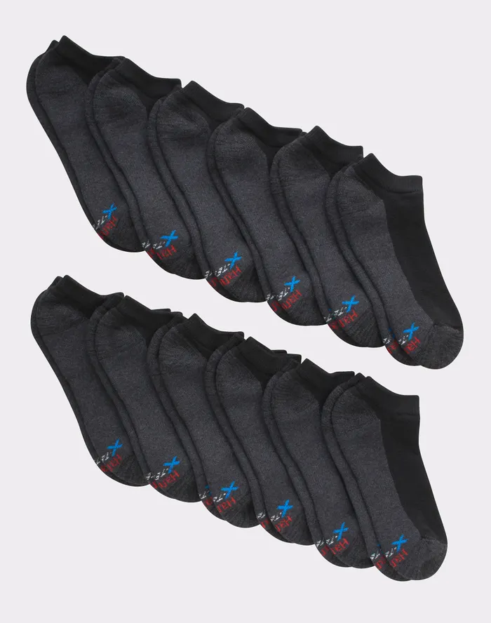 Medias tobilleras NO SHOW acolchadas Hanes x12 AC1212