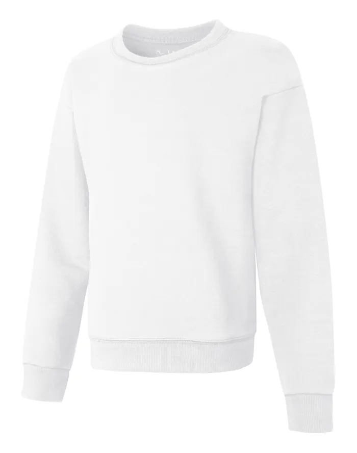 Sueter estilo pullover de niñas Hanes OK268 (S, BLANCO)