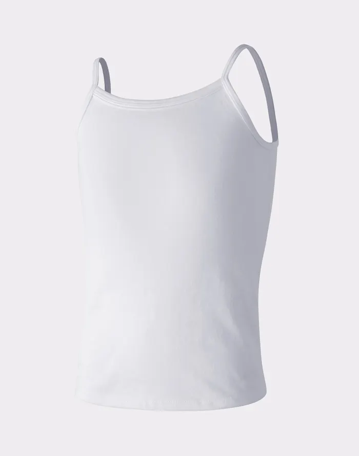 Blusa cami de Niñas BLANCAS Hanes 4-PACK GUCSC4