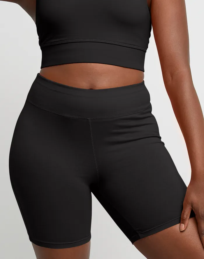 [O9291] Shorts de algodon ajustados estilo ciclista Hanes dama O9291 (S)