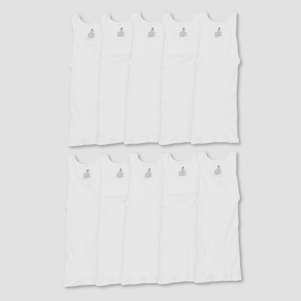 Pack de 10 camisetas blancas Hanes 372Z10