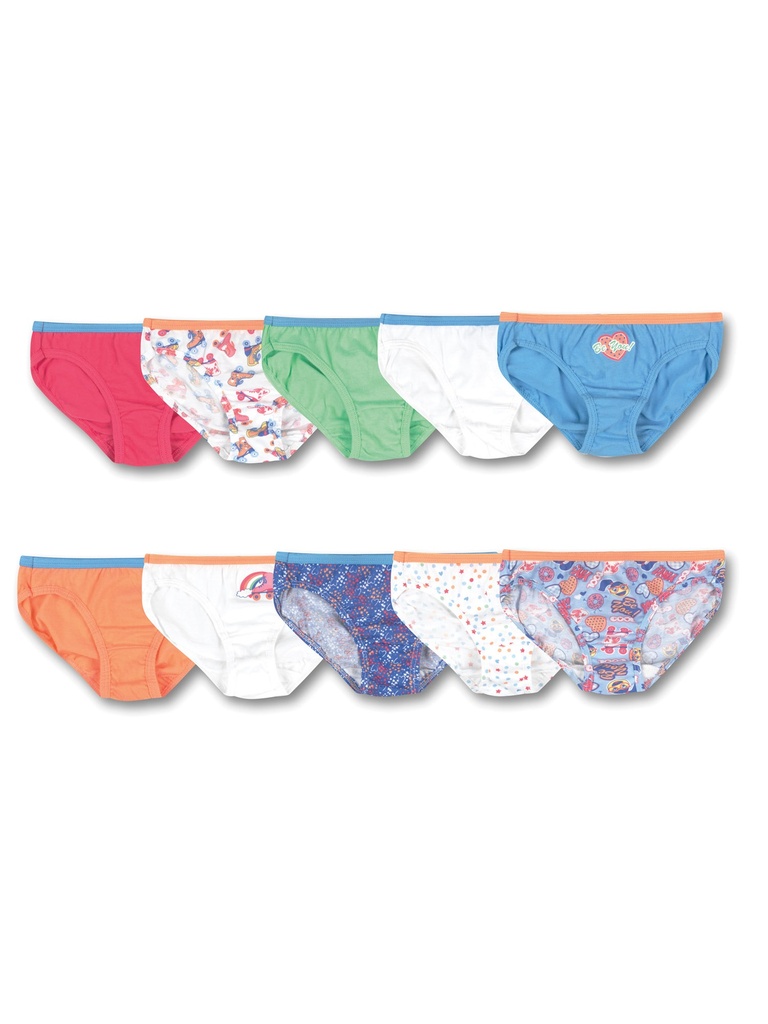 Panty tipo bikini de niña Hanes 10-PACK GP10BK (4)
