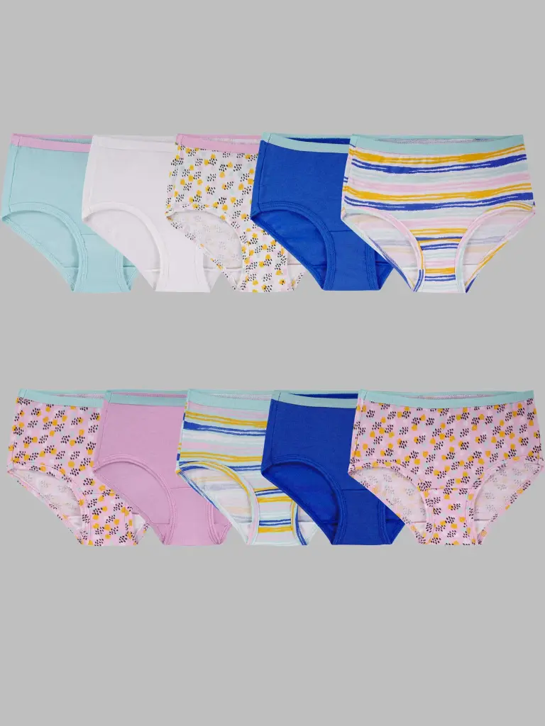 Panty tipo brief para niñas Fruit of the Loom 10-PACK 10GBRA2 (4)