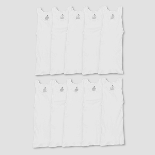 Pack de 10 camisetas blancas Hanes 372Z10