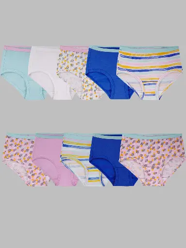 Panty tipo brief para niñas Fruit of the Loom 10-PACK 10GBRA2