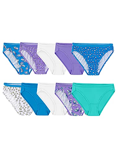 Panty tipo bikini para niñas Fruit of the loom 10-PACK 10GBKA2
