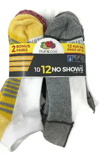 Media tobillera de niño Fruit of the Loom 12-PACK 