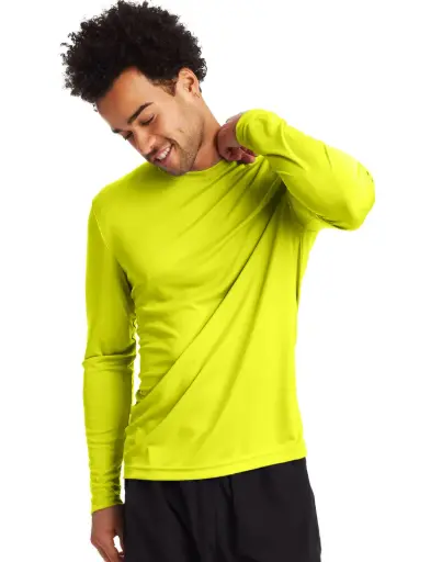 Franela manga larga deportiva de caballero COOL DRI Hanes O482L