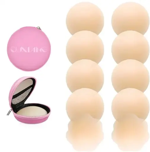 Tapa pezon de silicon reutilizable con estuche 5 pares QUXIANG