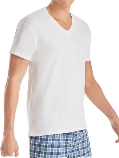 Franela cuello V blancas Hanes 3-PACK 777SDG