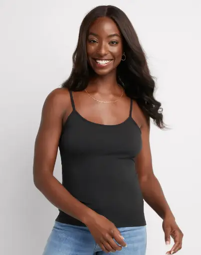 Camiseta de tiras estilo cami con sostén incorporado Hanes O9342